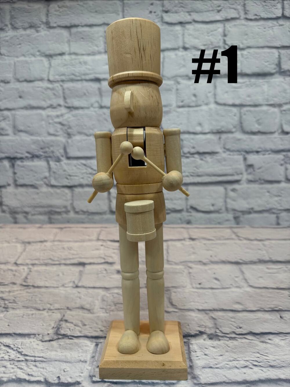 NEW 14” Paintable Wooden Drummer Nutcracker Make Market Unfinished Marching Band